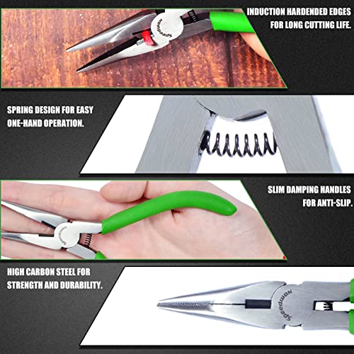 SPEEDWOX 5 Inches Long Nose Pliers with Cutter Mini Jewelry Pliers Small Wire Cutters Professional Jewelry Making Tool Beading Hobby Craft DIY Supplies - style: 5 Inch Long Nose Pliers
