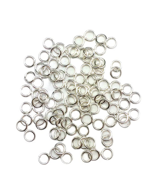 100pcs 925 Sterling Silver Open Jump Rings, 22 Gauge 3.6mm OD/2.4mm ID Made in USA by CRAFT WIRE - size: 3.6mm OD/2.4mm ID