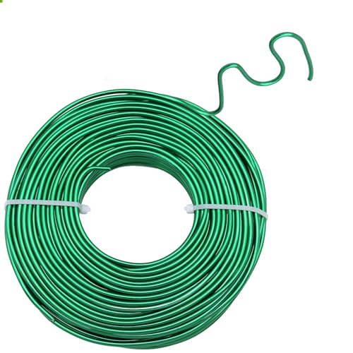 Green Aluminum Craft Wire 3mm×100FT Bendable Metal Wire 9 Gauge for Christmas St. Patrick's Day Jewelry Making DIY Art Projects Floral Fishing Reusable Wires - color: Green, size: 9 Gauge(3mm)