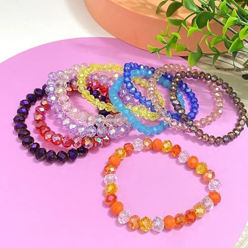 400pcs 4mm Crystal Glass Beads Faceted Rondelle Glass Spacer Beads for Bracelets Necklace Pendants Earrings Key Chains Jewelry Making(Black) - color: Black, size: 4mm