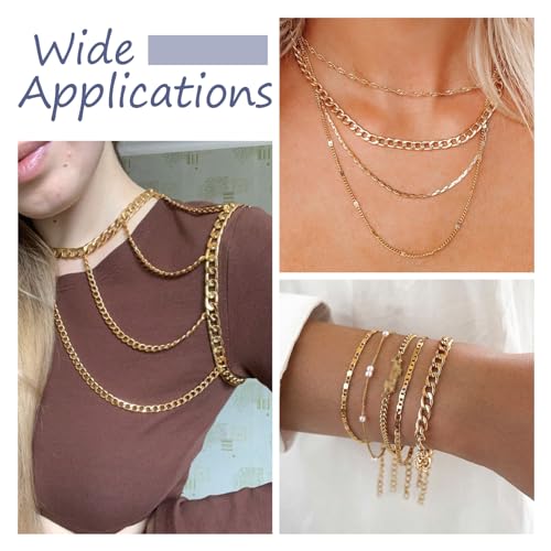 Craftdady 16.4 ft Golden Aluminium Curb Chain 7x4mm Twisted Metal Chain Oval Cross Unwelded Small Chain for Crafts DIY Necklace Bracelet Jewelry Making Supplies - color: Golden,7x4mm