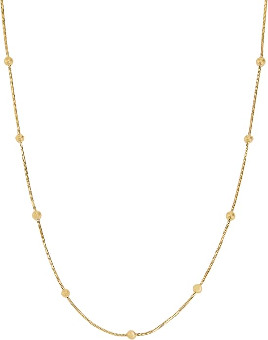 Hey Harper Gold Necklace For Women Trendy Necklace - 14K Golden PVD Coating Waterproof & Sweatproof Non Tarnish Jewelry Chain Necklaces