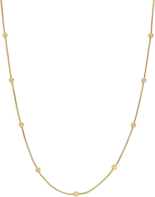 Hey Harper Gold Necklace For Women Trendy Necklace - 14K Golden PVD Coating Waterproof & Sweatproof Non Tarnish Jewelry Chain Necklaces
