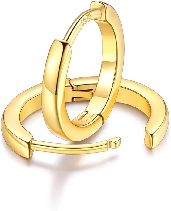 FaithHeart Sterling Silver Hoop Earrings for Women, Hypoallergenic Huggie Hoop Earrings Lightweight Small Cartilage Earrings Hoop Earring Dainty Everyday Earrings 6/8/10/12/14/15/16/18/20mm