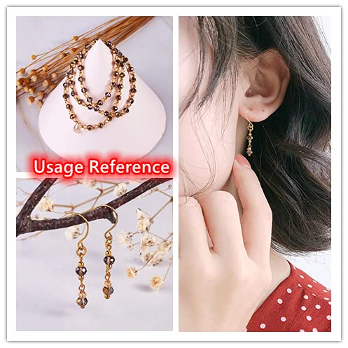 FASHEWELRY 10 Strands Briolette Crystal Glass Beads 2mm Rondelle Faceted Glass Spacer Beads Pearl Luster Plated for Necklace Bracelet Jewelry Making (Sandy Brown) - color: Sandy Brown, size: 2mm