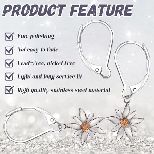 12pcs Leverback Earring Hooks, Hypoallergenic Stainless Steel French Earring Clasps, D-Ring Ear Wire Findings for Jewelry Making- Silver - color: Silver-12pcs
