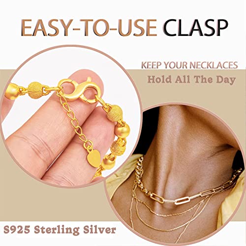 Dailyacc S925 Double Opening Lobster Clasp Sterling Silver and Gold Necklace Bracelet Extender Clasps and Closures for DIY Jewelry - color: Gold 3Pcs, size: 13mm × 7mm