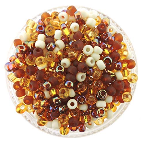 Miyuki Round Seed Beads Size 6/0 20g Honey Butter Mix