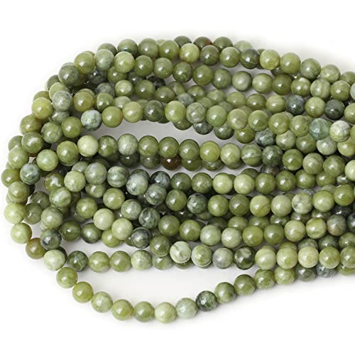 45PCS 8mm Natural Taiwan Green Jade Round Loose Beads for Jewelry Making DIY Bracelet Necklace Materials 1 Strand 15" - color: Taiwan Green Jade, size: 8mm