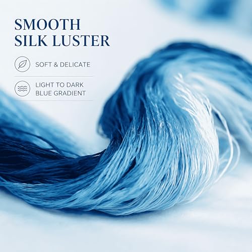 Natural 100% Silk Thread, Handmade Embroidery Thread Silk Floss 9 Colors 110m Each (64) - color: 64