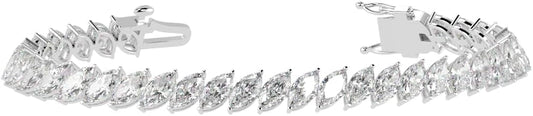 Houston Diamond District 2 to 28 Carat Lab Grown Diamond Classic Tennis Bracelet, 4-Prong Setting for Women (E-F Color, VS2-SI1 Clarity)