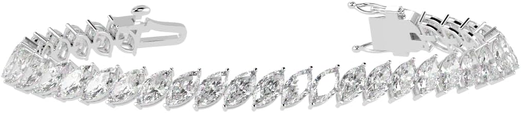 Houston Diamond District 2 to 28 Carat Lab Grown Diamond Classic Tennis Bracelet, 4-Prong Setting for Women (E-F Color, VS2-SI1 Clarity)