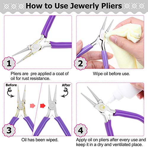 anezus Jewelry Repair Kit with Jewelry Pliers, Jewelry Making Tools, Beading String and Jewelry Making Supplies for Jewelry Repair, Jewelry Making and Beading