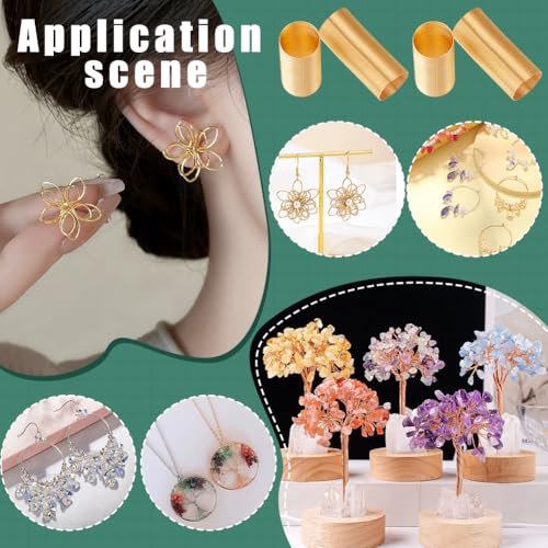 PH PandaHall 500 Loops Steel Memory Wire Golden Jewelry Wire Bendabe Metal Craft Wires for Women Rings Coil Ring Earrings Jewelry Making, Inner Diameter: 18mm, 22 Gauge