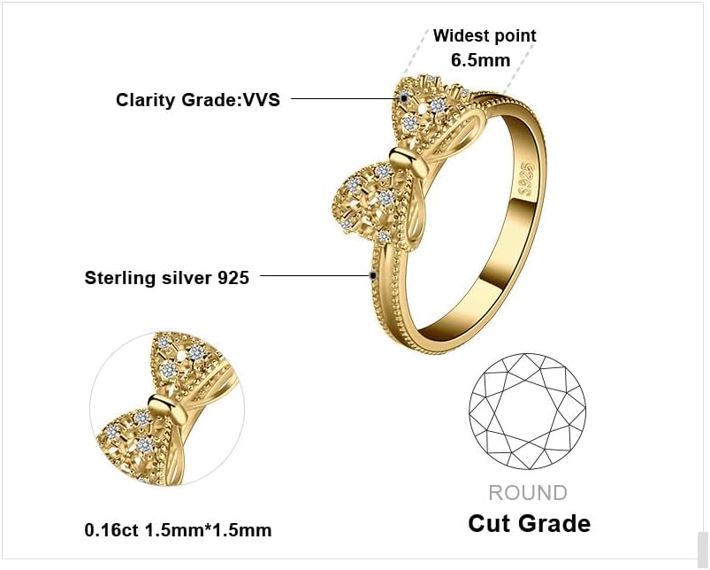JewelryPalace 14k White Yellow Rose Gold Plated 925 Sterling Silver Rings for Women, Cubic Zirconia Promise Rings for Her, Stackable Wedding Bands Rings for Women Infinity Forever Love Knot Ring