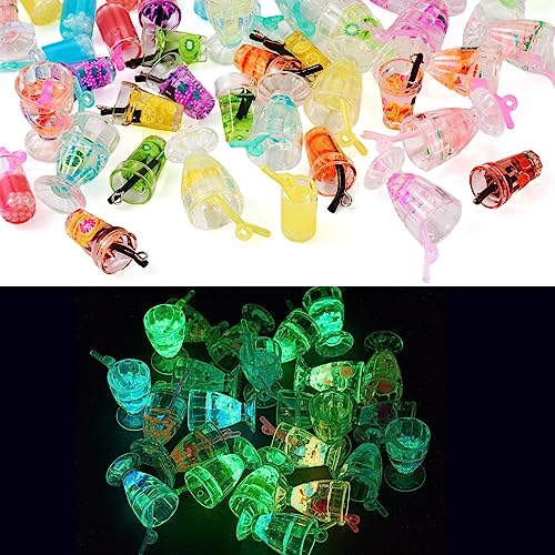 Craftdady Resin Plastic Miniature Food Snack Pendants Charms Ice Drink Juice Pendants Cute Bottle Fruit Keychain Charms Hang Ornament for DIY Craft Earring Bracelet Necklace Jewelry Making - color: Mixed Color Ice Drink Juice