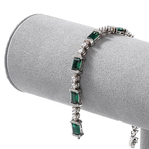 Oirlv Microfiber T-bar Bracelet Watch Organizer Display Stand Professional Jewelry Bracelet Display for Selling (Light Grey,Microfiber) - color: Light Grey