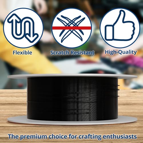 Soft Flex Econoflex Hobby Beading Wire - Flexible Stainless Steel Wire for Crafting - 7 Strand 0.19 30 Ft - style: Midnight Black