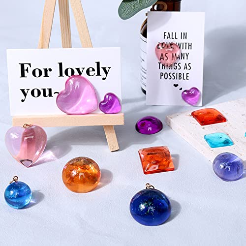 2 Pcs Gem Jewelry Casting Mold,Resin Jewelry Casting Molds for Making Earrings Jewelry Making Crafting Projects - color: mix-small
