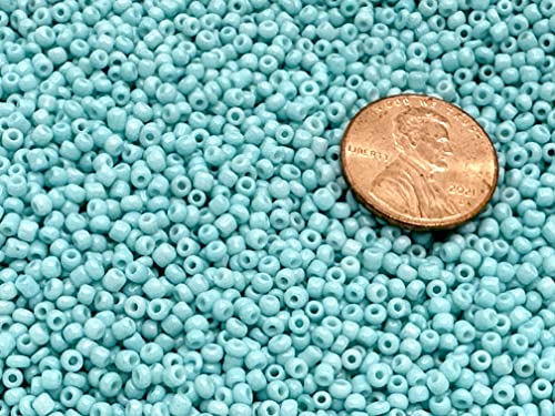 Seed Beads Size:11/0 50 gr / 1.76 oz (Baby Blue Opaque) - color: Baby Blue Opaque