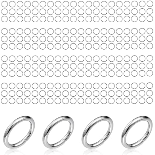 2000 Pieces No Tarnish Stainless Steel Jump Rings for Jewelry Making, 5mm, 20 Gauge Thickness, Silver (5mm) - color: 5mm
