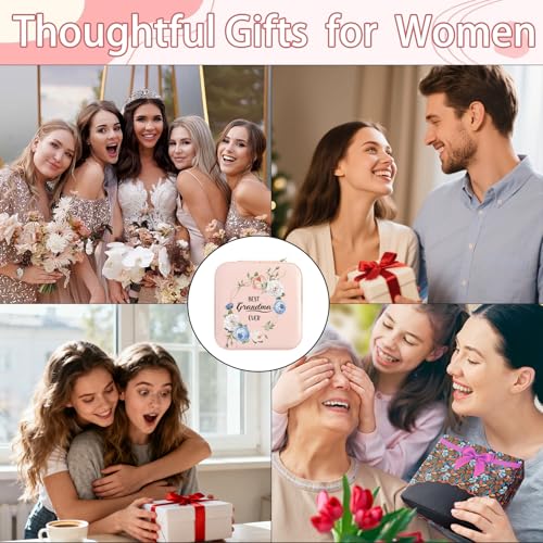 Grandma Gifts Best Grandma Ever Jewelry Box Valentines Mothers Day Christmas Birthday Gifts for Grandmas Granny Nana Mimi Gigi Grandmother Gift Pink Portable Travel Jewelry Case Organizer - color: grandma