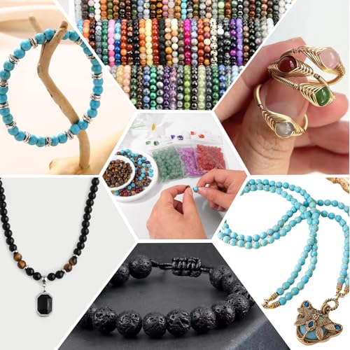 Raicegs 100pcs 4mm Black Tourmaline Beads Natural Gemstone Beads Round Loose Beads for Jewelry Making DIY Bracelets Necklace - color: Black Tourmaline, size: 4mm Round