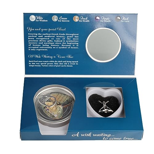 MilkyWay Wish Pearl Necklace Kit, DIY Necklace Making Kit, lotus Necklace Cage Locket Cultured Pearl in Oyster Set, 16.9", Surprise Gift For Wife, Girlfriend,Mother - color: C