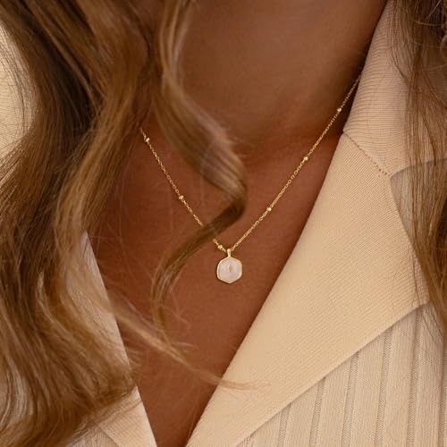 Mothers Day Gifts for Mom Cross Necklace for Women Dainty 14K Gold Plated Cross Coin Necklace Simple Round Disc Pendant Minimalist Cute Charm Everyday Religious Jewelry Gifts - style: bead chain