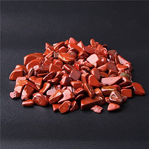 Natural 500 pcs Red Jasper No Hole Undrilled Irregular Chip Gemstone Beads Rock Gravel Crystal Tumble Minerals Gravel Specimen Energy Decorative Stone Fish Tank Stone - color: Red Jasper