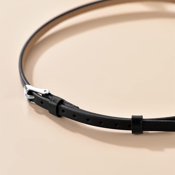 Custom4U Personalized Black Leather Choker Necklace with Picture/Name/Initials/Letters Charm,Custom Made Adjustable Choker Collar Gothic Punk Necklaces Jewelry Gifts for Women