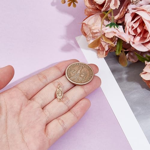 2 Pcs Brass Pearl Filigree Necklace Clasp, 15mm Golden Oval Filigree Fish Hook Clasp Horse Eye Jewelry Slide Clasps Bracelet Connectors for Necklace Bracelet Chain Jewelry Making - color: Golden