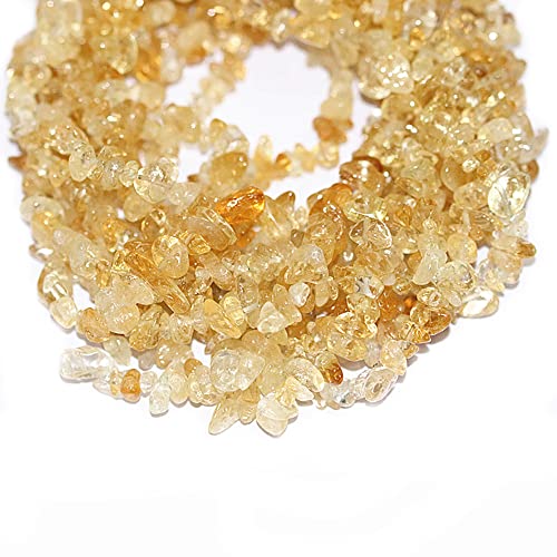7-8mm Natural Citrine Gemstone Chips Loose Beads Semi Precious for Jewelry Making DIY Handmade Craft Supplies 1 Strand per Bag Approxi 34" - color: Citrine Chips