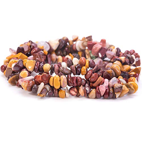 Genuine Mookaite Chip Beads 5-8mm Irregular Shaped Tumbled Chips Stone Crystal Loose Bead for Jewelry Making 1 Strand 32" - color: Mookaite
