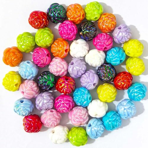 Mixed Lots Shiny AB Color Acrylic Rose Bead DIY Beading Hairband Bracelets Necklace Craft Embelishment (Mixed Colors-AB Plated Rose) - color: Mixed Colors-AB Plated Rose