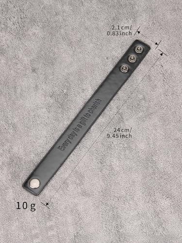GelConnie Leather Cuff Bracelet Punk Braided Bracelets Rock Leather Wristbands Faux Mens Leather Bracelet Gothic Viking Bangle Adjustable Wrap Bracelet for Women,Men - color: Black Leather Wrist Bands
