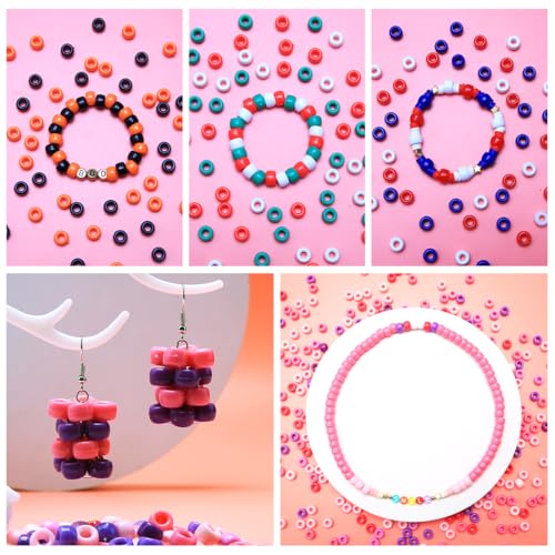 Praisebank 4000pcs Black Pony Beads, Barrel Shaped, Plastic, Loose Beads, Craft Beads, Hair Braids - color: Black