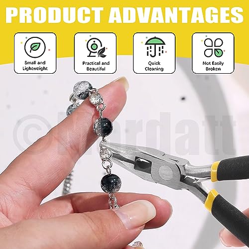 Mardatt 1587Pcs Jewelry Making Supplies Kit Includes Jewelry Pliers, Jewelry Wires, Jewelry Making Silver Charms, Chains, Jump Ring Opener and Tweezers Jewelry Accessories for Jewelry Repair - size: No.3-1587Pcs
