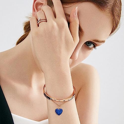 Honbay 40PCS Enamel Alloy Charms Pendant Dainty Cute Love Heart Shaped Pendants Valentine's Day Pendant Bead Charms for Keychains Earrings Bracelets Necklaces Jewelry Making and DIY Crafts - color: Blue