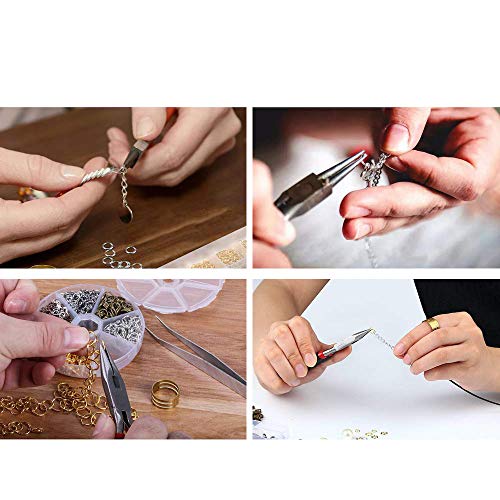 Alexcraft 14k Gold Plated Jump Rings 900PCS 4/6/8/10 mm Gold Jump Rings Strong Open Ring Bulk for Necklace Bracelet Earrings Jewelry Making - color: Gold
