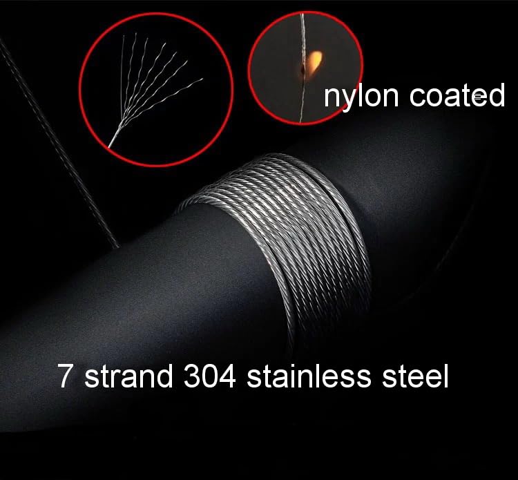 Nylon Coated Stainless Steel Thread for Jewelry Making Beading Cord for Necklace Making 0.7mm*20m - size: 0.7mm