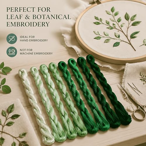 Natural 100% Silk Thread, Handmade Embroidery Thread Silk Floss 8 Colors 110m Each (71) - color: 71
