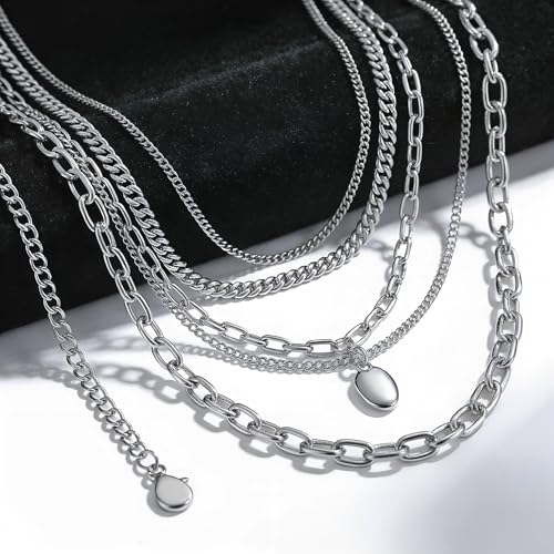 6 Rolls Necklace Chains for Jewelry Making 46 Feet Chain Jewelry Chain with Jump Rings Lobster Clasps Pinch Clasps for Jewelry Craft DIY Making Supplies (Silver) - color: 6 Rolls Silver