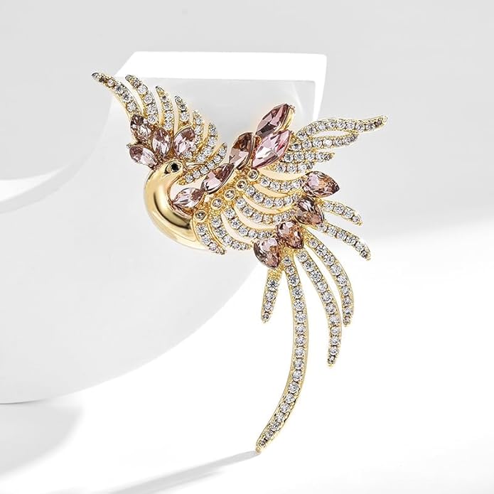 Animal Brooch for Women Girls 18k Gold Plated Animal Brooch Pin Rhinestone Animal Brooch Lapel Pin Jewelry Thanksgiving Day Birthday Wedding Gifts for Mom Wife