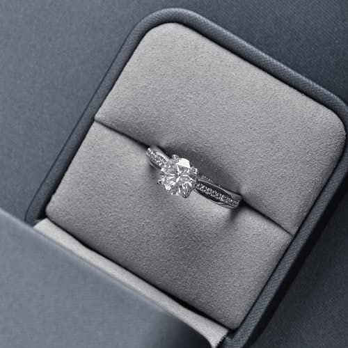 Blue Round Corner PU Leather Proposal Ring Box Jewelry Ring Gift Box Jewelry Packaging Box - color: Ring box