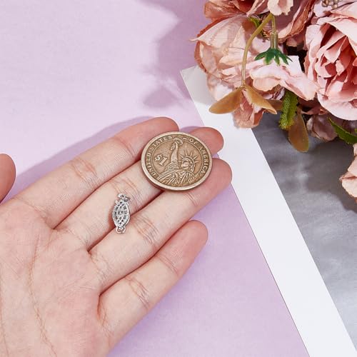 2 Pcs Brass Pearl Filigree Necklace Clasp, 15mm Platinum Plated Oval Filigree Fish Hook Clasp Horse Eye Jewelry Slide Clasps Bracelet Connectors for Necklace Bracelet Chain Jewelry Making - color: Platinum