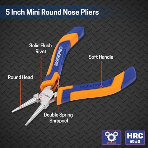 5 Inch Mini Round Nose Pliers, Precision Wire Looping Pliers, for Metal Wire Crimping - style: 5 Inch Round Nose Pliers