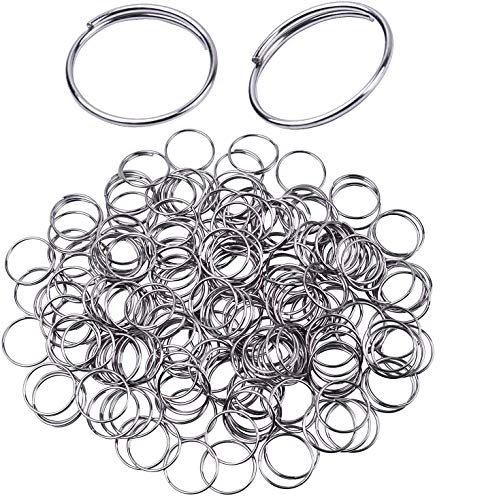 H&D 500pcs Round Edged Split Circular Ring Clips for Crystal Lamps, Crystal Curtain, Crystal Garland, Necklaces, Keys, Earrings, Jewelry Making and Craft Ideas (14mm, Silver) - color: Silver