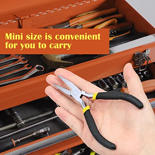 4.5-Inch Flat Nose Jewelry Making Pliers - Duck Bill, Smooth Jaw, Wire Bending, Wire Straightener, Ring Opening, Precision Plier - size: Flat Nose