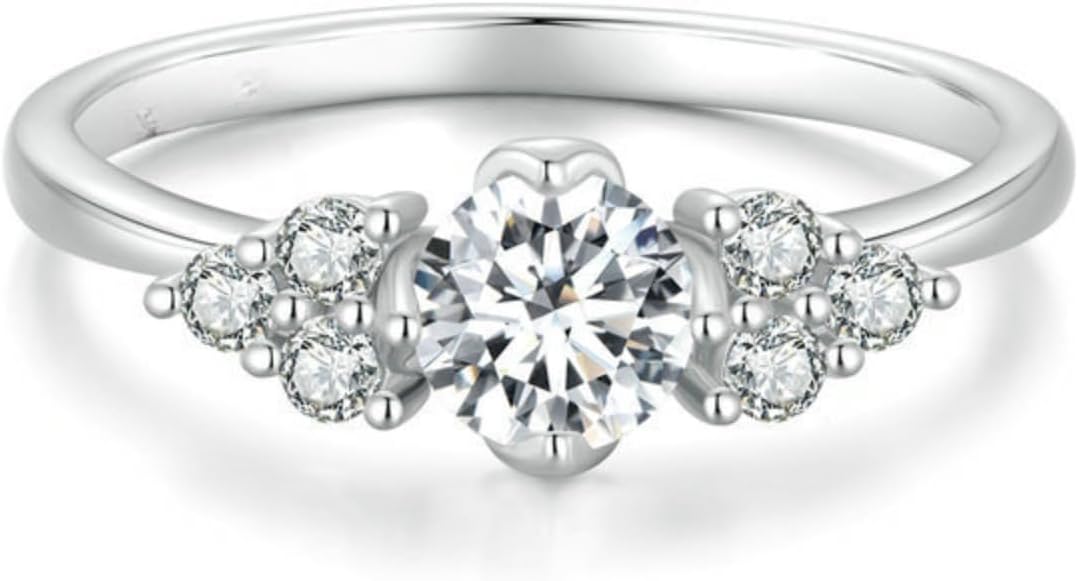 S925 Sterling Silver Women's Engagement Rings,Chic Diamond Ring for Women, 1.26 ct Heart Cut VVS1 D-Color, Great for Mother's Day